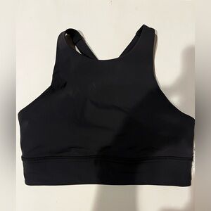 Lululemon Size 10 Energy Bra High-Neck Longline in Black 🖤
